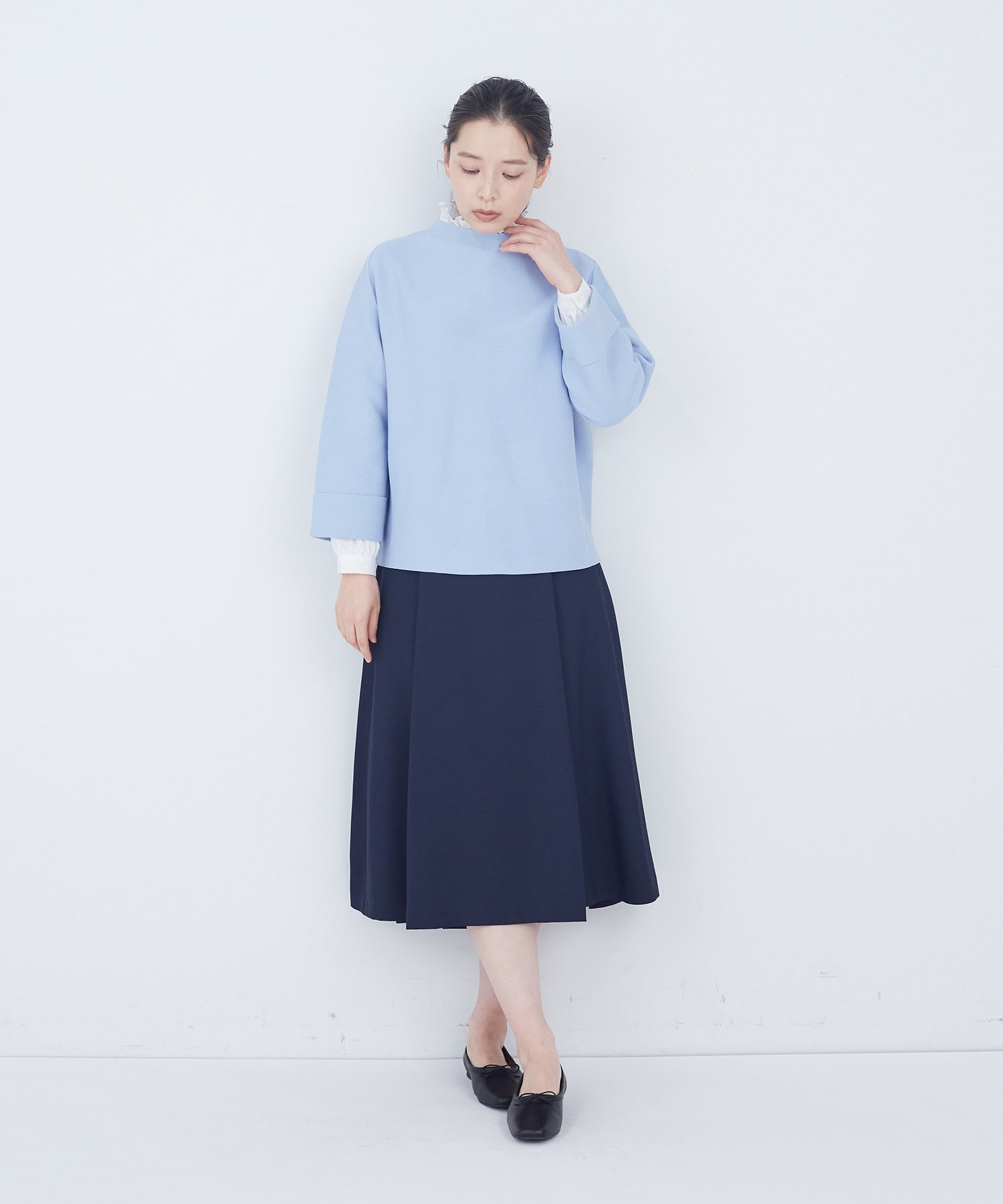 【ADIEU TRISTESSE】【2way】COTTON FORTホールガーメントニットカーディガン 詳細画像 ブラック 5