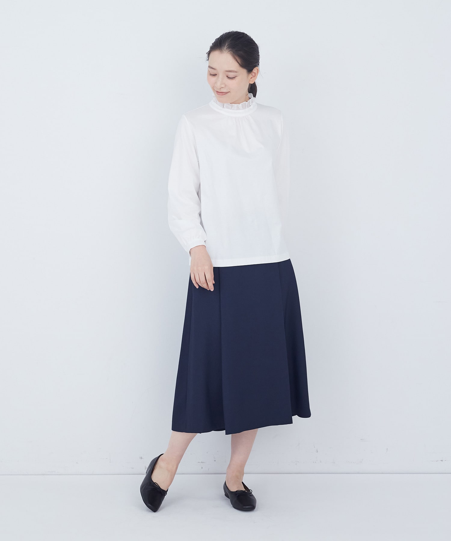 【ADIEU TRISTESSE】フリルカラーブラウス 詳細画像 オフホワイト 1