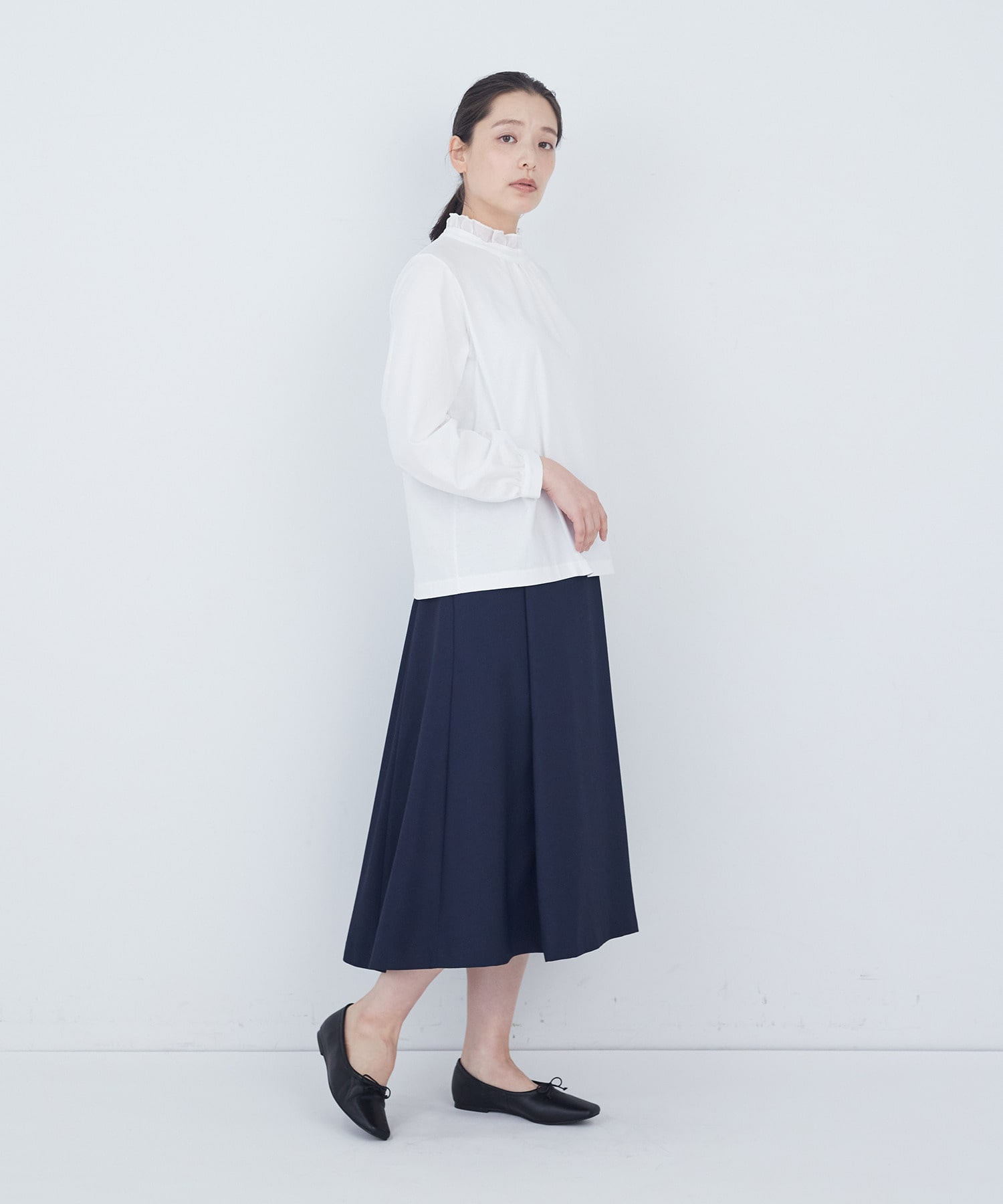 【ADIEU TRISTESSE】フリルカラーブラウス 詳細画像 オフホワイト 2