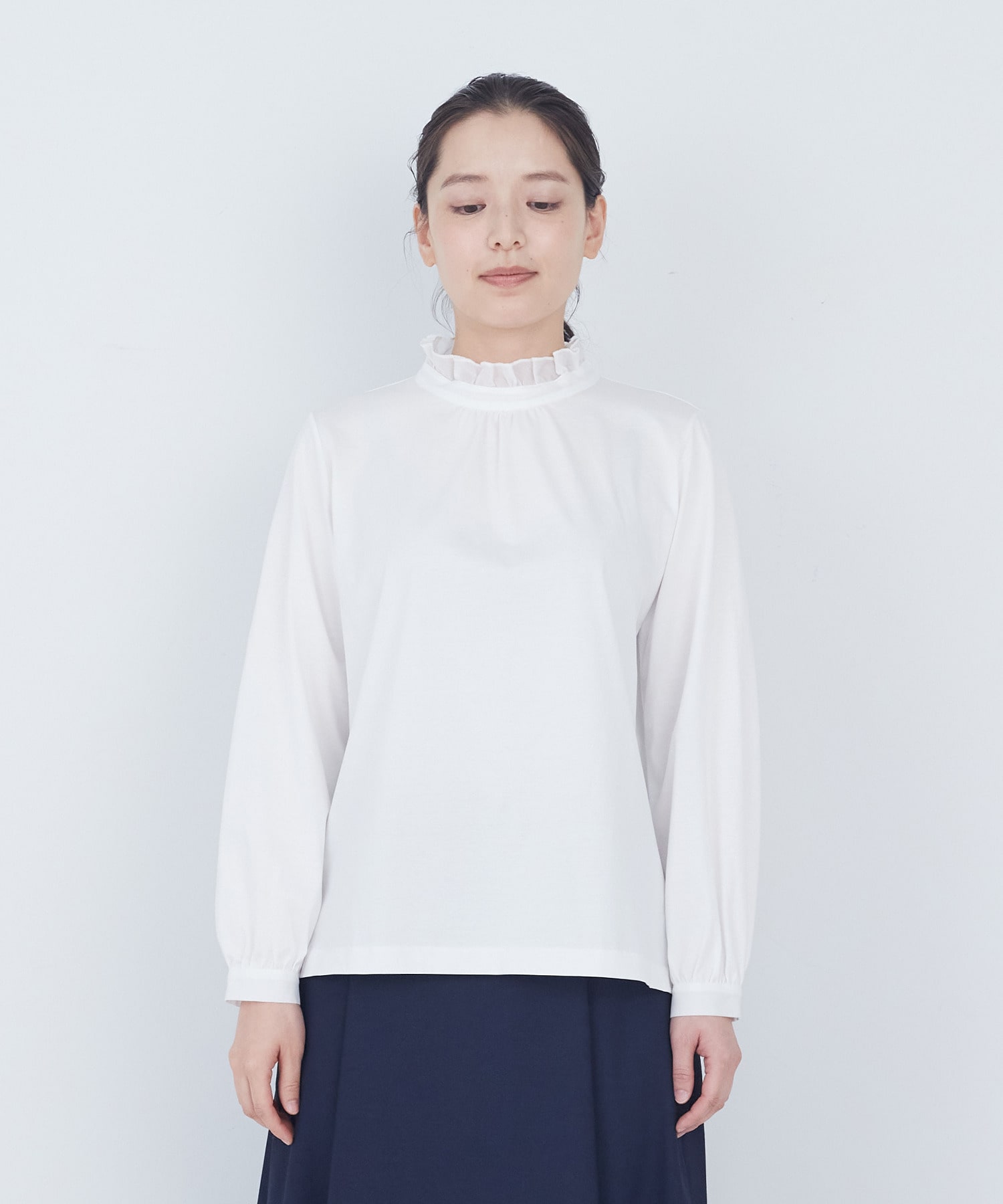 【ADIEU TRISTESSE】フリルカラーブラウス 詳細画像 オフホワイト 4