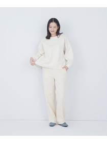 【ADIEU TRISTESSE】裏毛&times;布帛コンビプルオーバー 詳細画像 ブラック 1