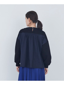 【ADIEU TRISTESSE】裏毛&times;布帛コンビプルオーバー 詳細画像 ブラック 14