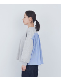 【ADIEU TRISTESSE】裏毛&times;布帛コンビプルオーバー 詳細画像 ブラック 19