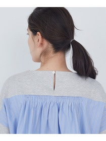 【ADIEU TRISTESSE】裏毛&times;布帛コンビプルオーバー 詳細画像 ブラック 22