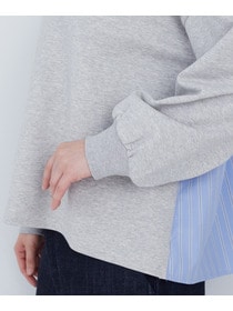 【ADIEU TRISTESSE】裏毛&times;布帛コンビプルオーバー 詳細画像 ブラック 23