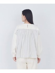 【ADIEU TRISTESSE】裏毛&times;布帛コンビプルオーバー 詳細画像 ブラック 8