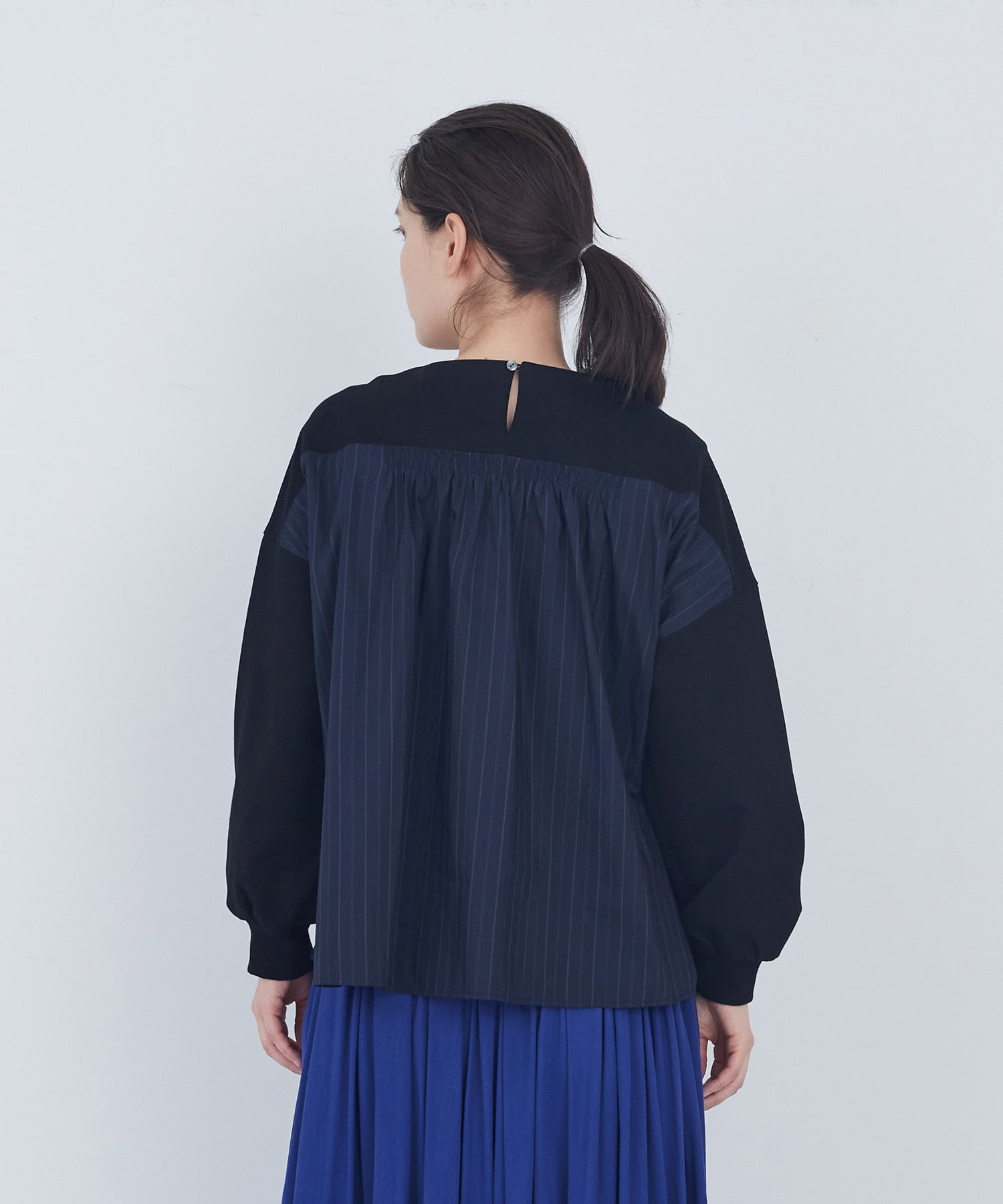 【ADIEU TRISTESSE】裏毛&times;布帛コンビプルオーバー 詳細画像 ブラック 14