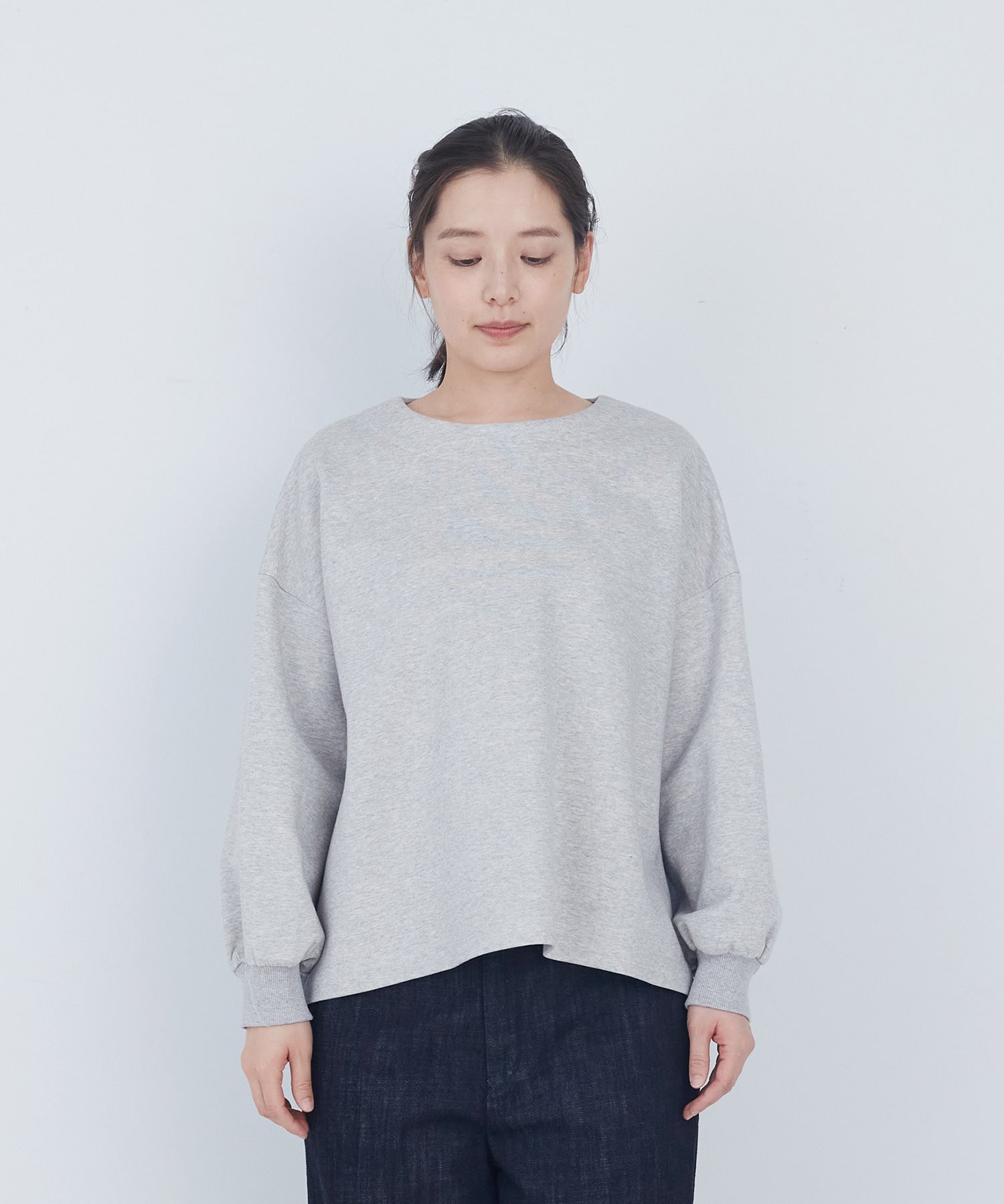 【ADIEU TRISTESSE】裏毛&times;布帛コンビプルオーバー 詳細画像 ブラック 18