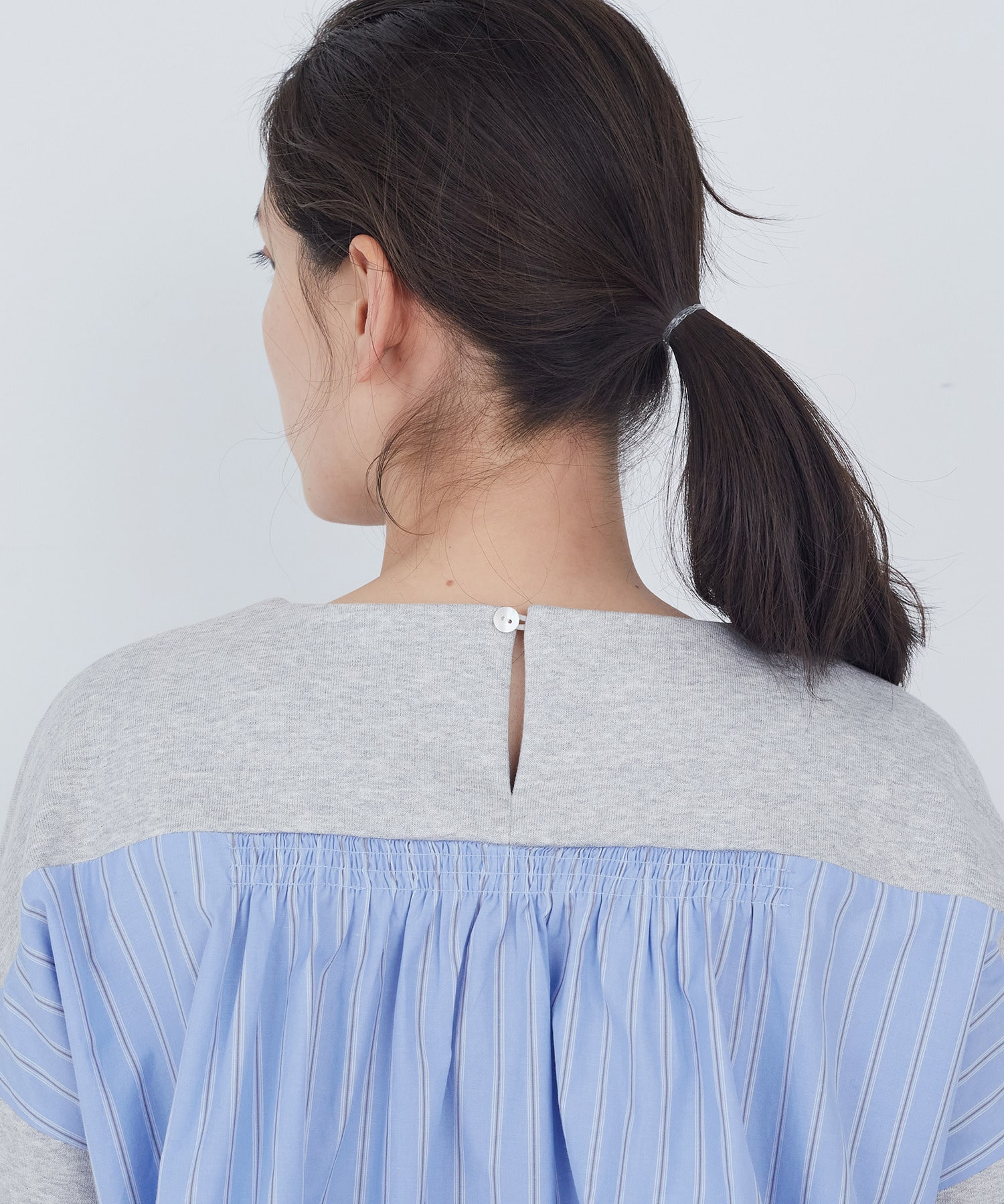 【ADIEU TRISTESSE】裏毛&times;布帛コンビプルオーバー 詳細画像 ブラック 22