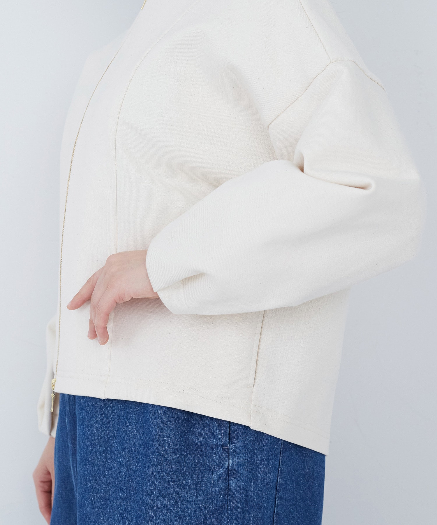 【ADIEU TRISTESSE】裏毛ダブルジップブルゾン 詳細画像 ブラック 25