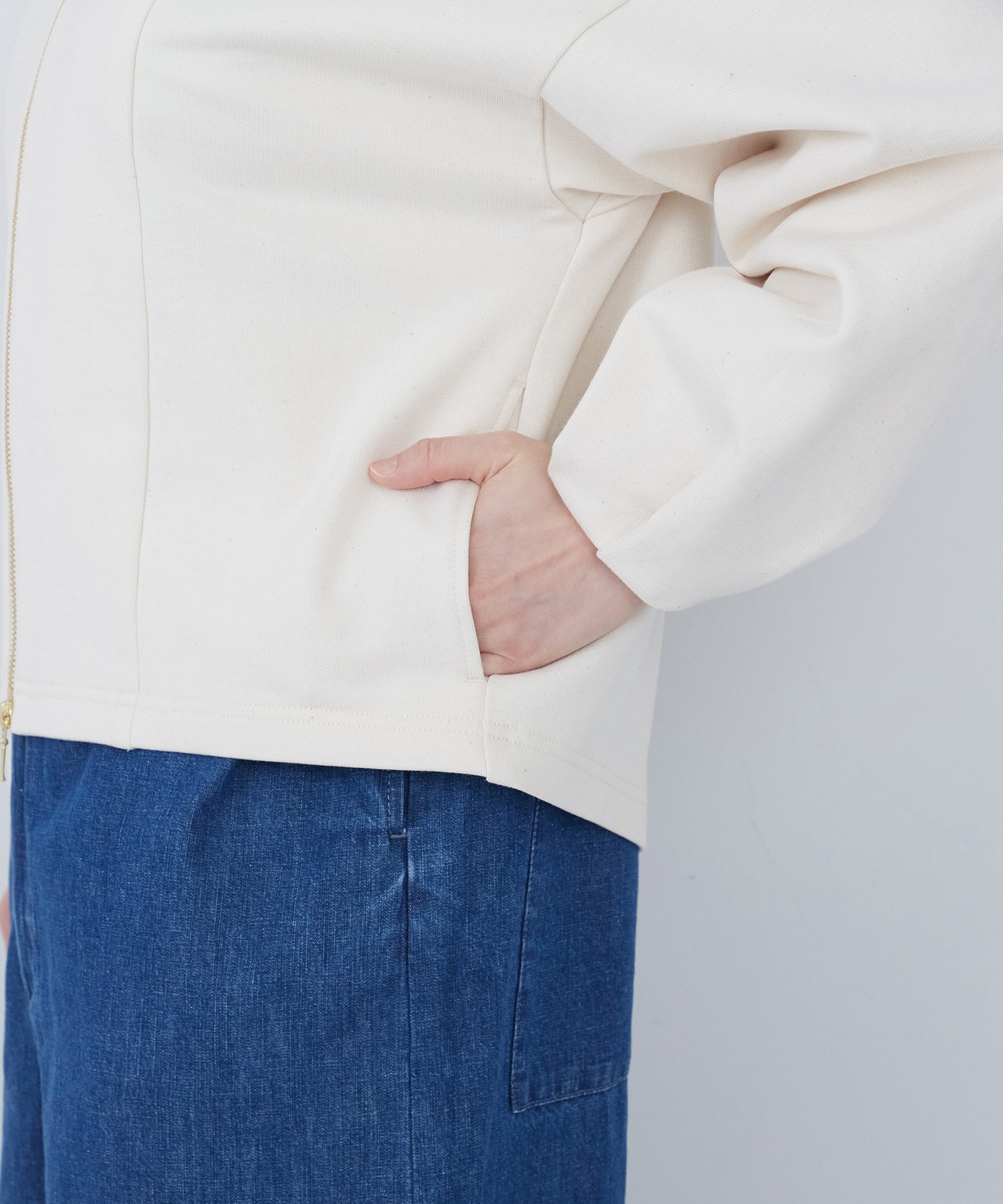 【ADIEU TRISTESSE】裏毛ダブルジップブルゾン 詳細画像 ブラック 26