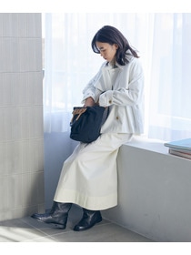 【LOISIR】【MTサイズ有り】コットンツイルエプロンワンピース 詳細画像 カーキ 5