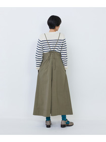 【LOISIR】【MTサイズ有り】コットンツイルエプロンワンピース 詳細画像 カーキ 8