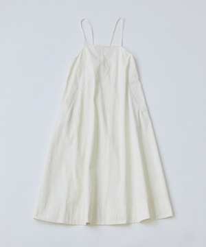 【LOISIR】【MTサイズ有り】コットンツイルエプロンワンピース 詳細画像 キナリ 1