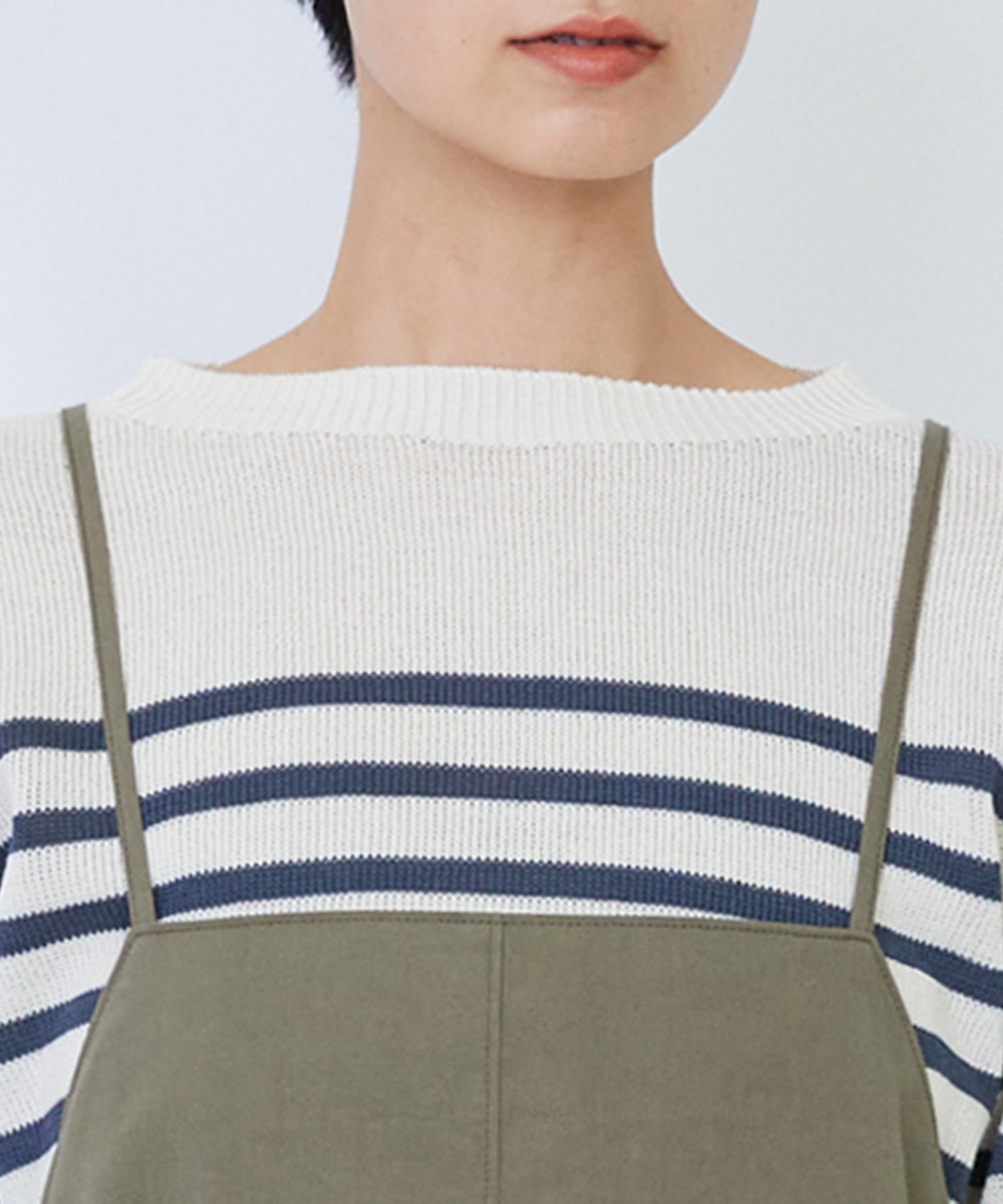 【LOISIR】【MTサイズ有り】コットンツイルエプロンワンピース 詳細画像 カーキ 15