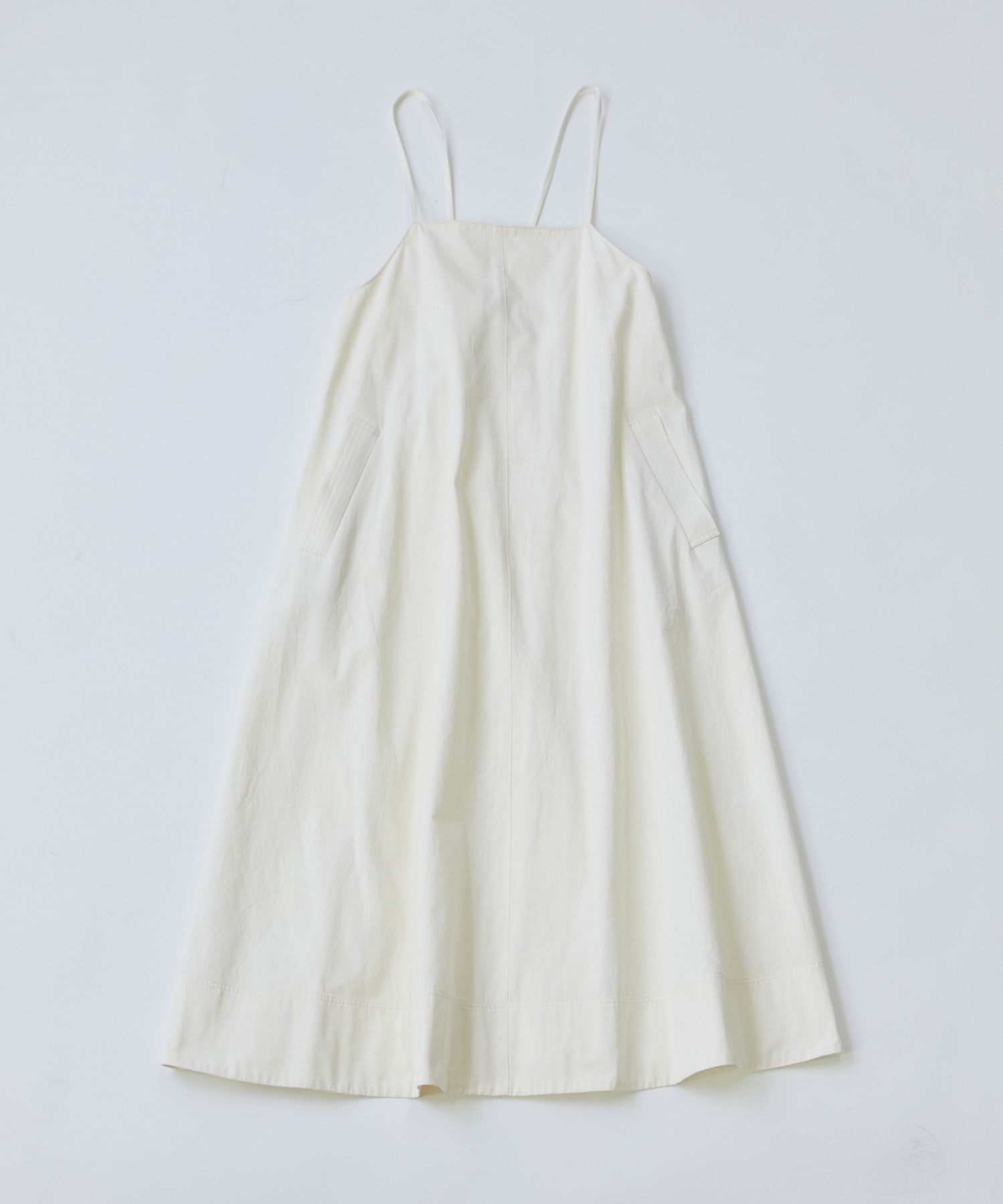 【LOISIR】【MTサイズ有り】コットンツイルエプロンワンピース 詳細画像 キナリ 1