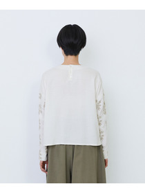 【LOISIR】オリジナル柄刺繍ボクシーブラウス 詳細画像 ブラック系その他 12