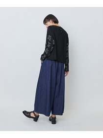 【LOISIR】オリジナル柄刺繍ボクシーブラウス 詳細画像 ブラック系その他 3