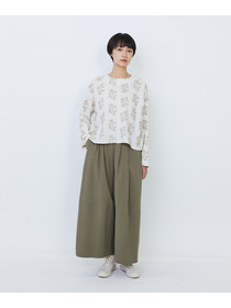 【LOISIR】オリジナル柄刺繍ボクシーブラウス 詳細画像 ブラック系その他 4