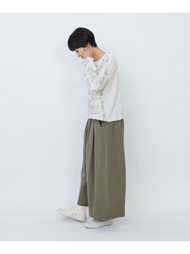 【LOISIR】オリジナル柄刺繍ボクシーブラウス 詳細画像 ブラック系その他 5