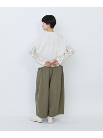 【LOISIR】オリジナル柄刺繍ボクシーブラウス 詳細画像 ブラック系その他 6