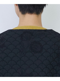 【LOISIR】コットンリネンキルティング風刺繍ノーカラージャケット 詳細画像 ブラック系その他 12