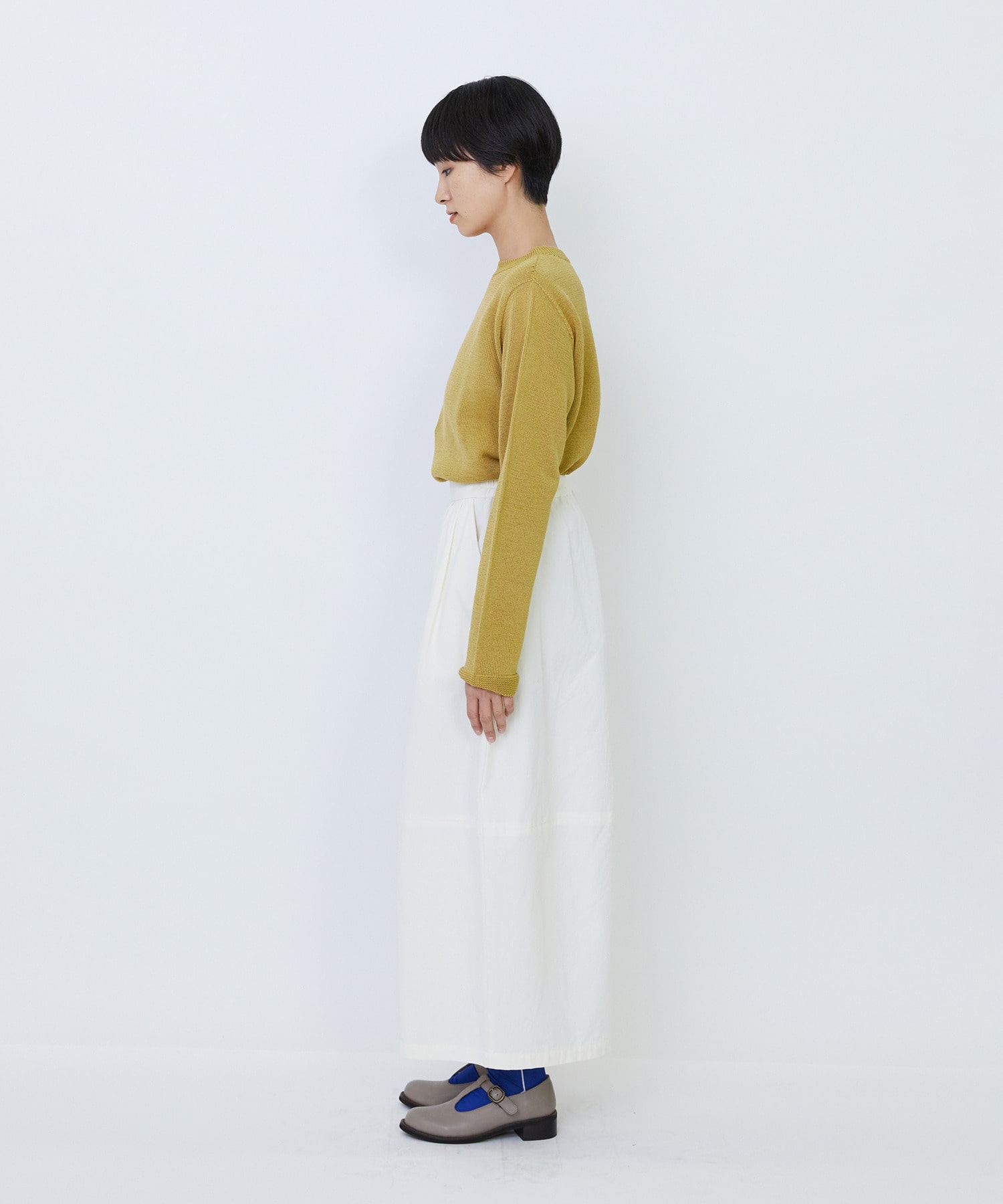 【LOISIR】コットンツイルボトルシルエットパンツ 詳細画像 キナリ 3