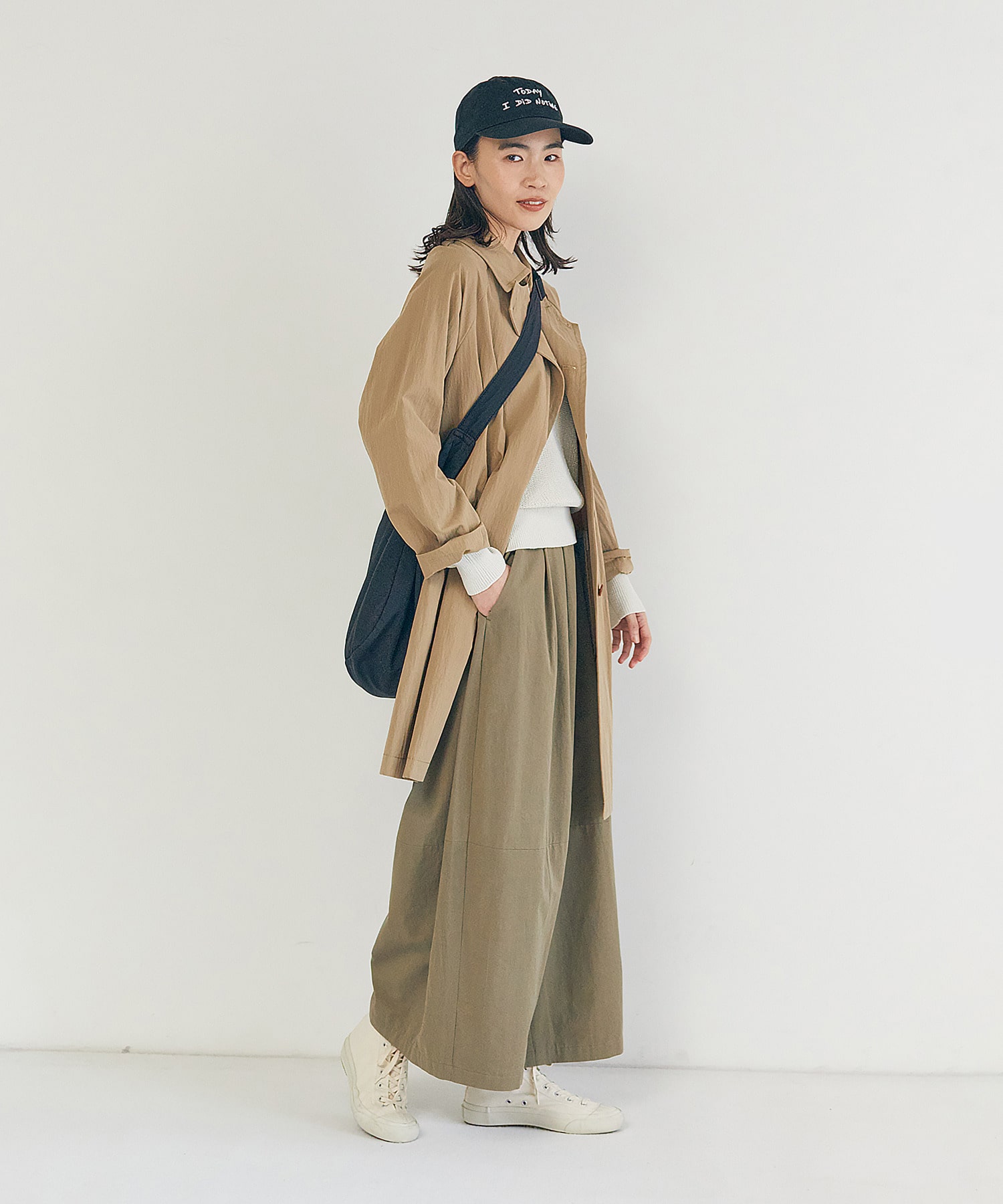 【LOISIR】コットンツイルボトルシルエットパンツ 詳細画像 キナリ 5