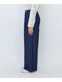 【LOISIR】【MTサイズ有り】綿麻ライトデニムワイドパンツ 詳細画像 ライトインディゴブルー 10