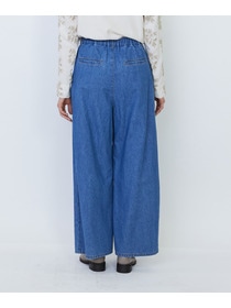 【LOISIR】【MTサイズ有り】綿麻ライトデニムワイドパンツ 詳細画像 ライトインディゴブルー 14
