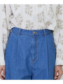 【LOISIR】【MTサイズ有り】綿麻ライトデニムワイドパンツ 詳細画像 ライトインディゴブルー 15