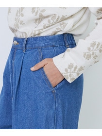 【LOISIR】【MTサイズ有り】綿麻ライトデニムワイドパンツ 詳細画像 ライトインディゴブルー 17