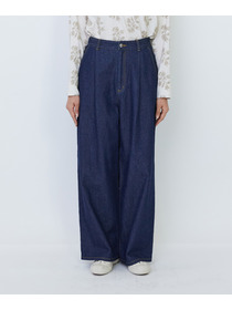 【LOISIR】【MTサイズ有り】綿麻ライトデニムワイドパンツ 詳細画像 ライトインディゴブルー 9