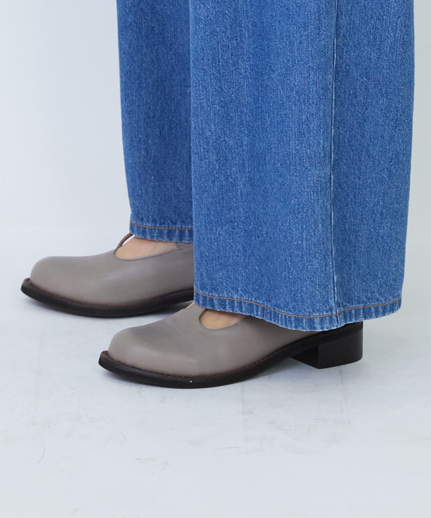 【LOISIR】【MTサイズ有り】綿麻ライトデニムワイドパンツ 詳細画像 ライトインディゴブルー 18