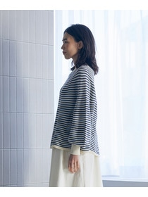 【LOISIR】【2WAY】サーキュラーフレアーカーディガン 詳細画像 ネイビー&times;ホワイト 13