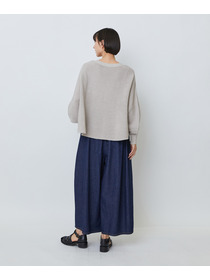 【LOISIR】【2WAY】サーキュラーフレアーカーディガン 詳細画像 ネイビー&times;ホワイト 3