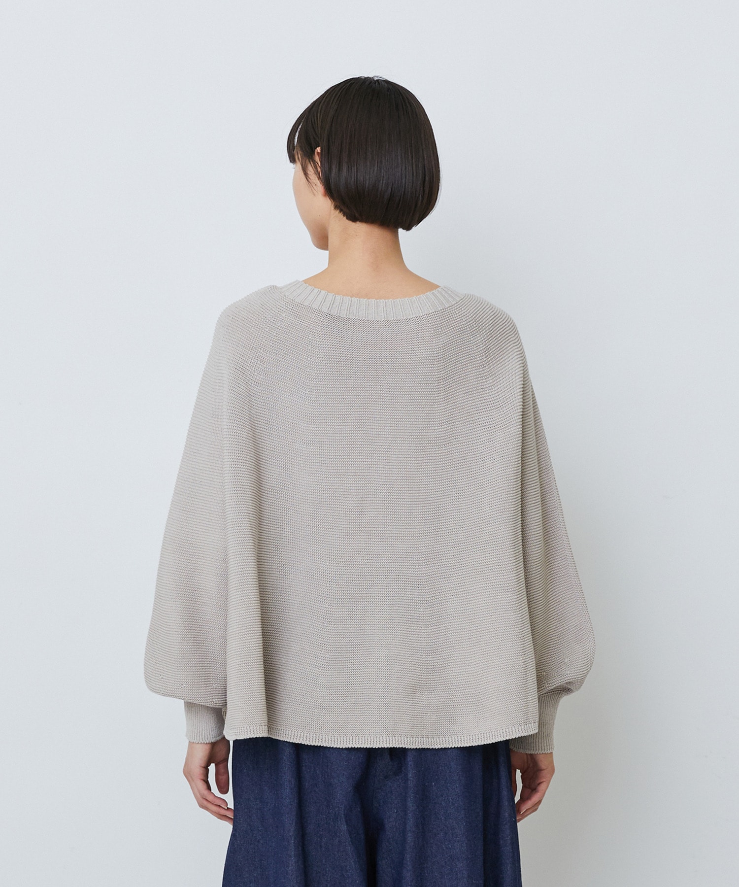 【LOISIR】【2WAY】サーキュラーフレアーカーディガン 詳細画像 ネイビー&times;ホワイト 17