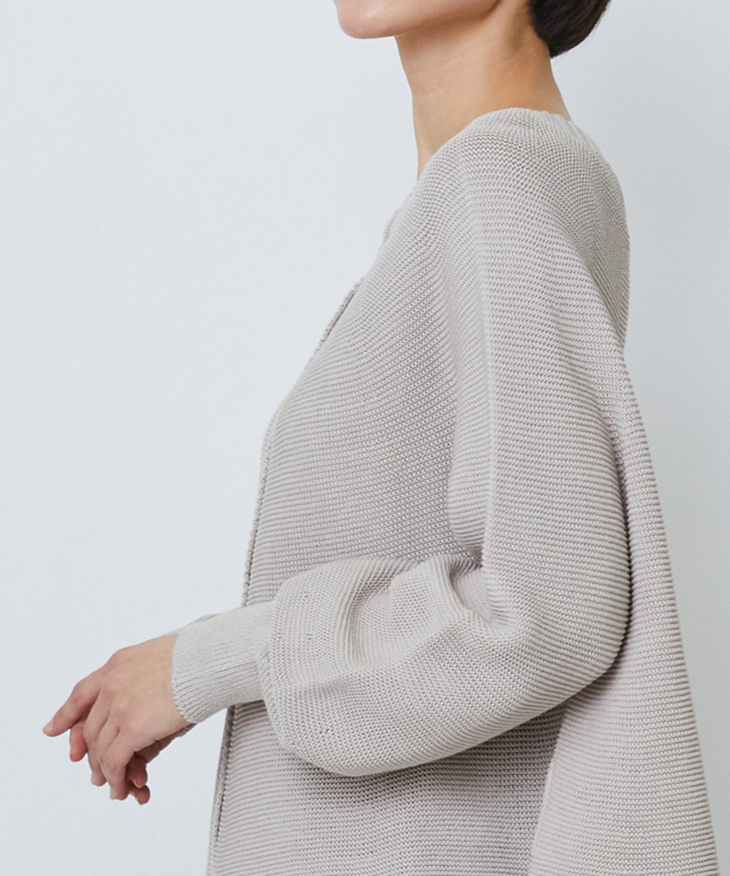 【LOISIR】【2WAY】サーキュラーフレアーカーディガン 詳細画像 ネイビー&times;ホワイト 23