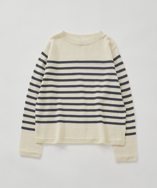 クルーネックプルオーバー 詳細画像 ネイビー&times;ホワイト 1