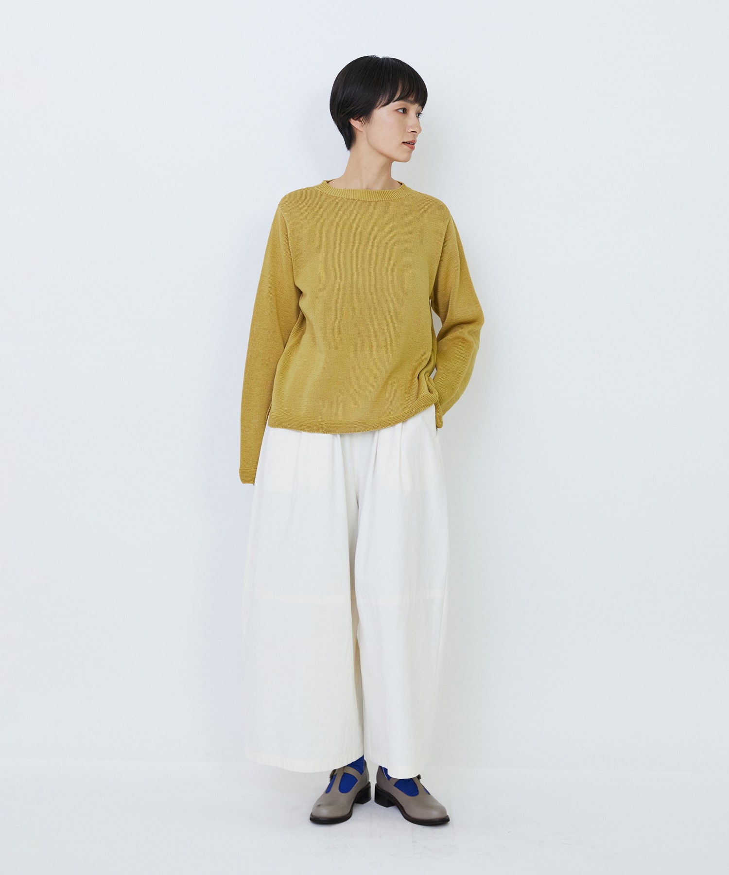 【LOISIR】クルーネックプルオーバー 詳細画像 ネイビー&times;ホワイト 1