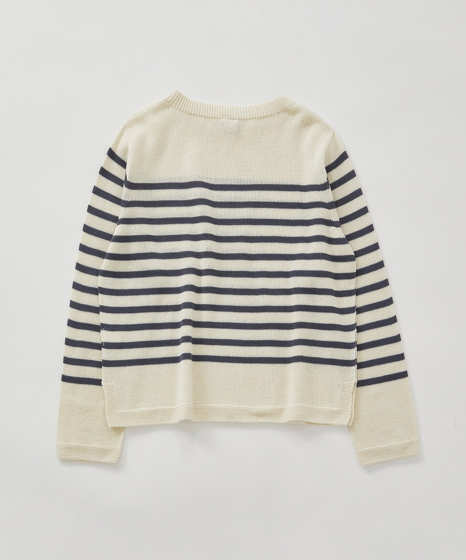 【LOISIR】クルーネックプルオーバー 詳細画像 ネイビー&times;ホワイト 8