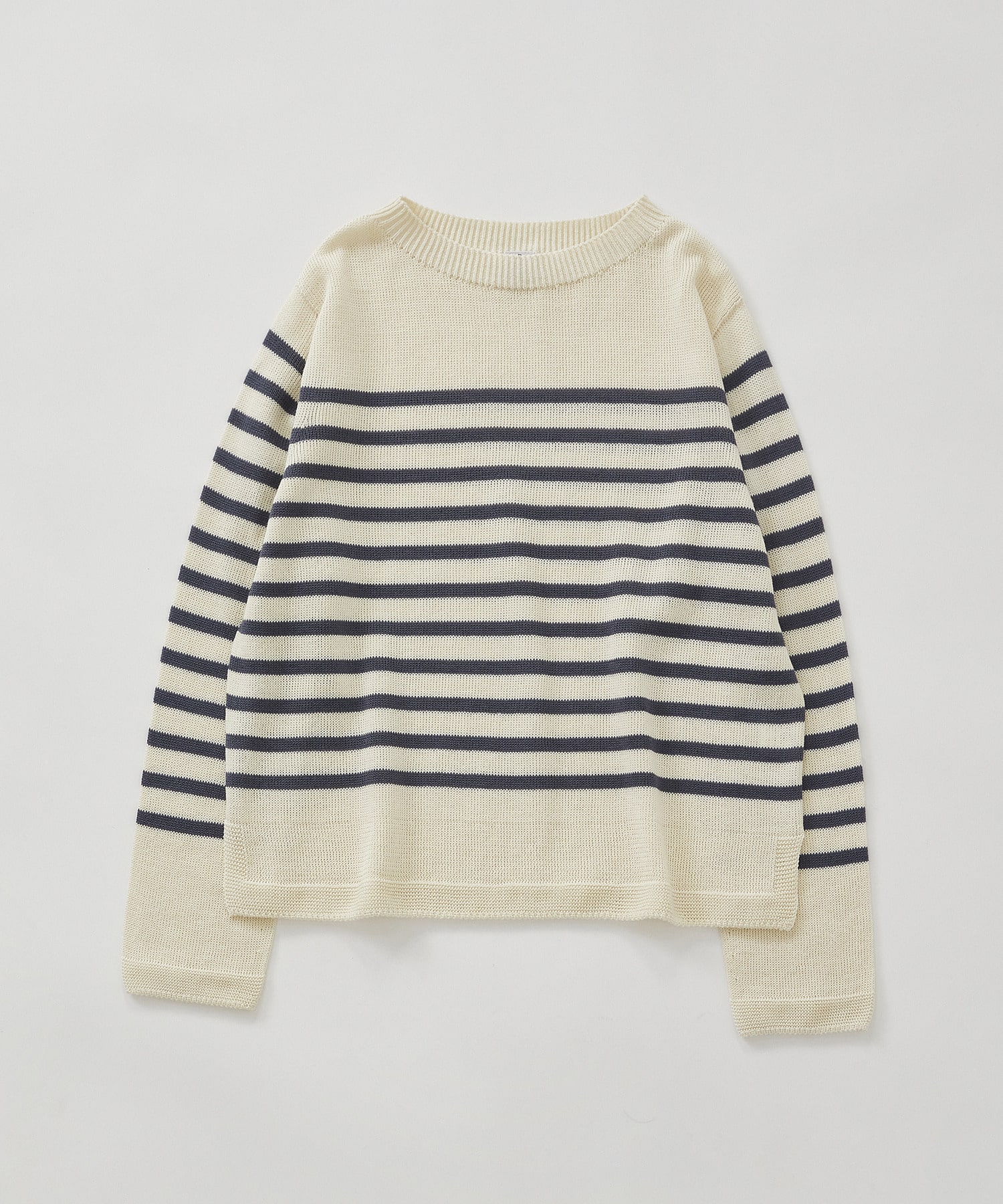 【LOISIR】クルーネックプルオーバー 詳細画像 ネイビー&times;ホワイト 1