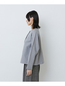 【LOISIR】コットン裏毛クルーネックジャケット 詳細画像 グレー 13