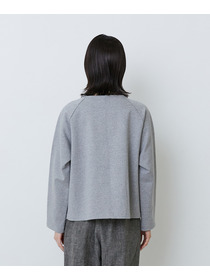 【LOISIR】コットン裏毛クルーネックジャケット 詳細画像 グレー 14