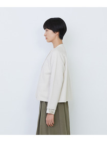 【LOISIR】コットン裏毛クルーネックジャケット 詳細画像 グレー 19