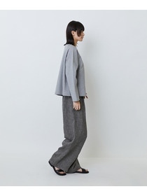 【LOISIR】コットン裏毛クルーネックジャケット 詳細画像 グレー 3