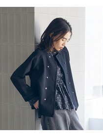 【LOISIR】コットン裏毛クルーネックジャケット 詳細画像 グレー 7