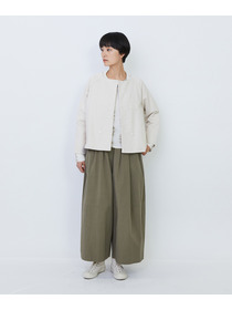 【LOISIR】コットン裏毛クルーネックジャケット 詳細画像 グレー 8