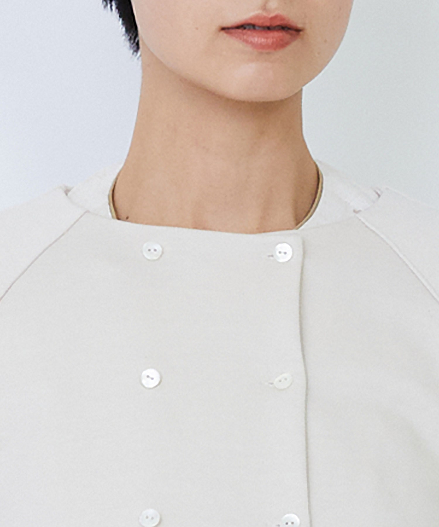 【LOISIR】コットン裏毛クルーネックジャケット 詳細画像 グレー 21