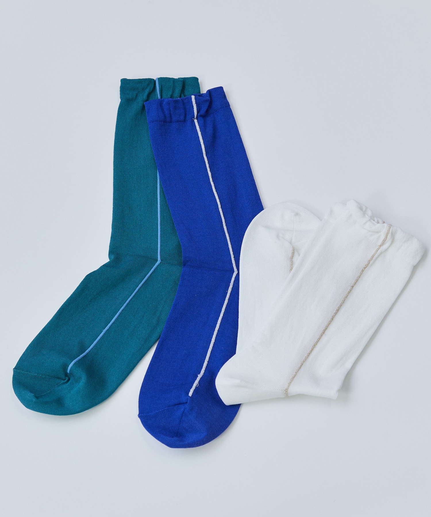 【LOISIR】サイドラインソックス 詳細画像 グリーン 13